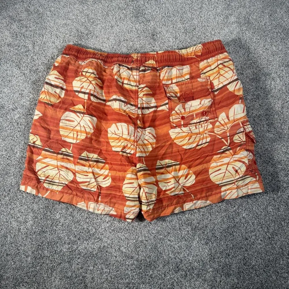 Tommy Bahama Swim Trunks XL Tropical Monstera Leaf Beach Preppy Resortcore